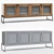 Modern Fluted Glass Walnut Cabinet 3D model small image 9