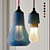 Elegant Kayans Pendant Light 3D model small image 3