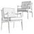 Elegant Haverhill Velvet Armchair 3D model small image 2