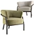 Minimalistic Meridiani NANI Sofa 3D model small image 1