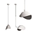 Sleek Serge Mouille Pendant Lamps 3D model small image 3