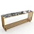 Sleek Console Table: 1.6m x 0.3m x 0.65m 3D model small image 1