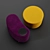 Dumbo Velvet Chrome Pouf 3D model small image 2
