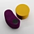Dumbo Velvet Chrome Pouf 3D model small image 6