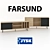 Modern Oak Black TV Bench & Sideboard Set 3D model small image 1