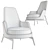 Elegant Flexform LEDA Chair 3D model small image 2