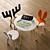 Cute Animal Children's Chairs and Table 3D model small image 2