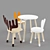 Cute Animal Children's Chairs and Table 3D model small image 9