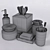 Flatiron Stoneware Bath Accessories 3D model small image 4