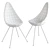 Elegant Drop Plastic Chair 3D model small image 2