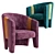 Customized Accent Chairs 3D model small image 1