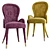 Elegant Ermes 3 Dining Set 3D model small image 1