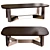 Elegant Oak Dining Table 3D model small image 1