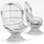 San Blas Hanging Chair: Relax in Style 3D model small image 5