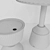Modern Ceramic Top Dining Table 3D model small image 3