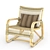Natural Bamboo Cane-Line Curve Lounge Armchair 3D model small image 2