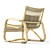 Natural Bamboo Cane-Line Curve Lounge Armchair 3D model small image 3