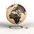 Cork Globe: Earthly Elegance 3D model small image 2
