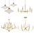 Modern Golden Pendant Lights 3D model small image 1