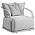 Elegant Tango Armchair Exclusively by Atmosphera 3D model small image 4
