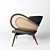 Elegant Mudhif Armchair | Luxury Seating 3D model small image 2