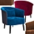 Elegant Lumire Armchair: PBR-ready Design 3D model small image 1