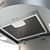 GE Stainless Steel Round Hood 3D model small image 3