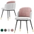 Velvet Two-Tone Penelope Chair 3D model small image 1