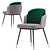 Velvet Two-Tone Penelope Chair 3D model small image 2