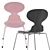 Sleek Monochrome Ant Chair 3D model small image 2