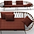 Zanaboni Edizioni Red Oval Sofa 3D model small image 4