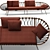 Zanaboni Edizioni Red Oval Sofa 3D model small image 10