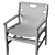 Danish Inspired Leather & Oak Chair 3D model small image 5
