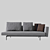 Sleek and Stylish SAKÉ Sofa 3D model small image 1