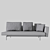 Sleek and Stylish SAKÉ Sofa 3D model small image 3