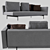 Sleek and Stylish SAKÉ Sofa 3D model small image 5