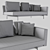 Sleek and Stylish SAKÉ Sofa 3D model small image 6