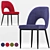 Velvet Comfort: Molly Chairs 3D model small image 1