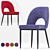 Velvet Comfort: Molly Chairs 3D model small image 5