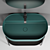 Oval Washbasin Console by Nic Design 3D model small image 4