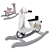 Kid's Concept Rocking Scooter 3D model small image 1