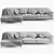 Contemporary Kafka Sofa: Luxury Comfort 3D model small image 4