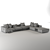 Cozy Comfy Corner Sofa 3D model small image 3