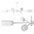 EDIE Contemporary Suspension Light 3D model small image 2