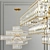 Elegant Gold Glass Chandelier 3D model small image 4