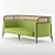 Targa Brass Feet Sofa 3D model small image 1