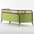 Targa Brass Feet Sofa 3D model small image 3