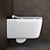 Sleek Wall-Mounted Toilet 3D model small image 3