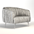 Elegant Modern 3-Seater Sofa 3D model small image 5