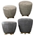 Elegant Topaze Stool: Stylish Comfort 3D model small image 1